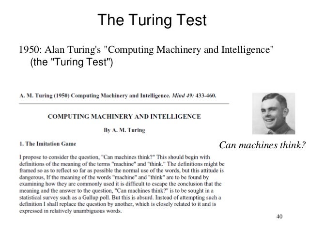 Alan turing intelligent machinery essay